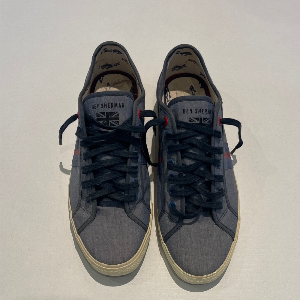 Ben Sherman Men's Blue Canvas Sneakers Size 9.5